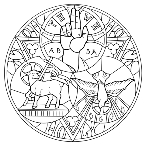 Holy Trinity Coloring Page